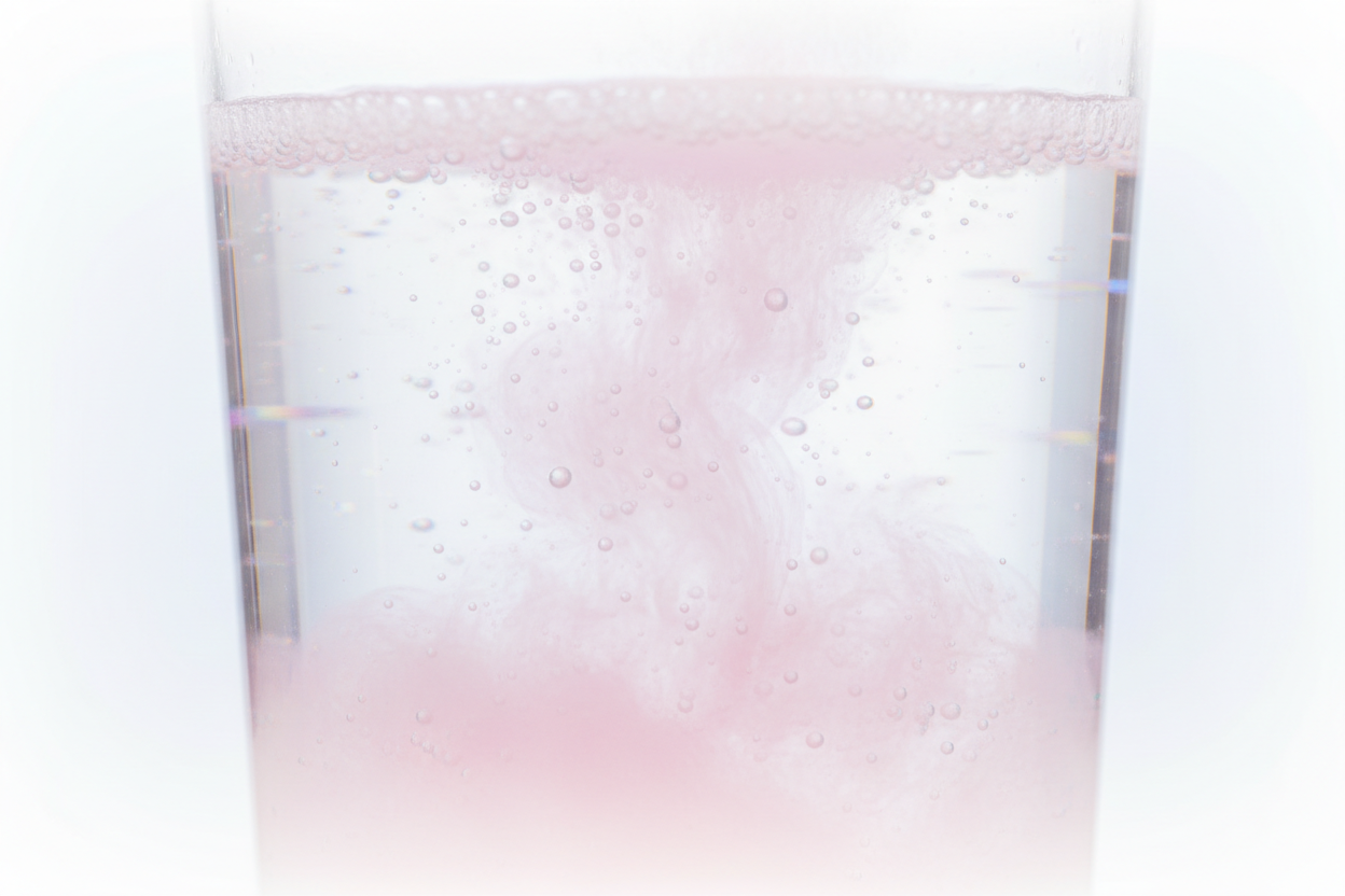 Faded close-up electrolyte in glass hero image
